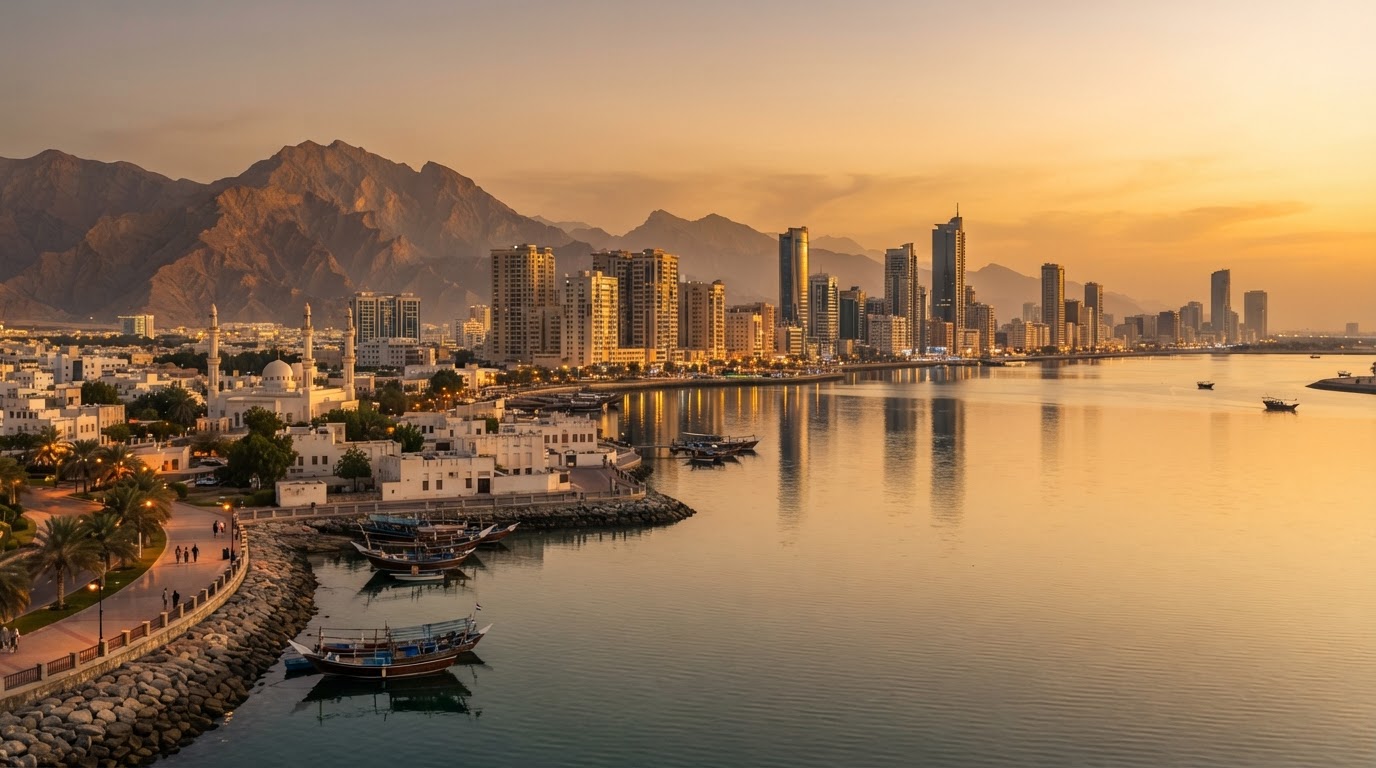 Ras Al Khaimah mountains and coastline